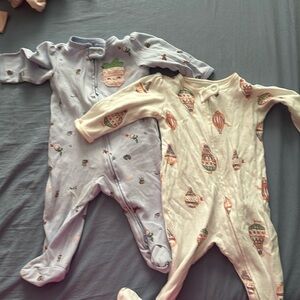 Carters 2 way zipper footies